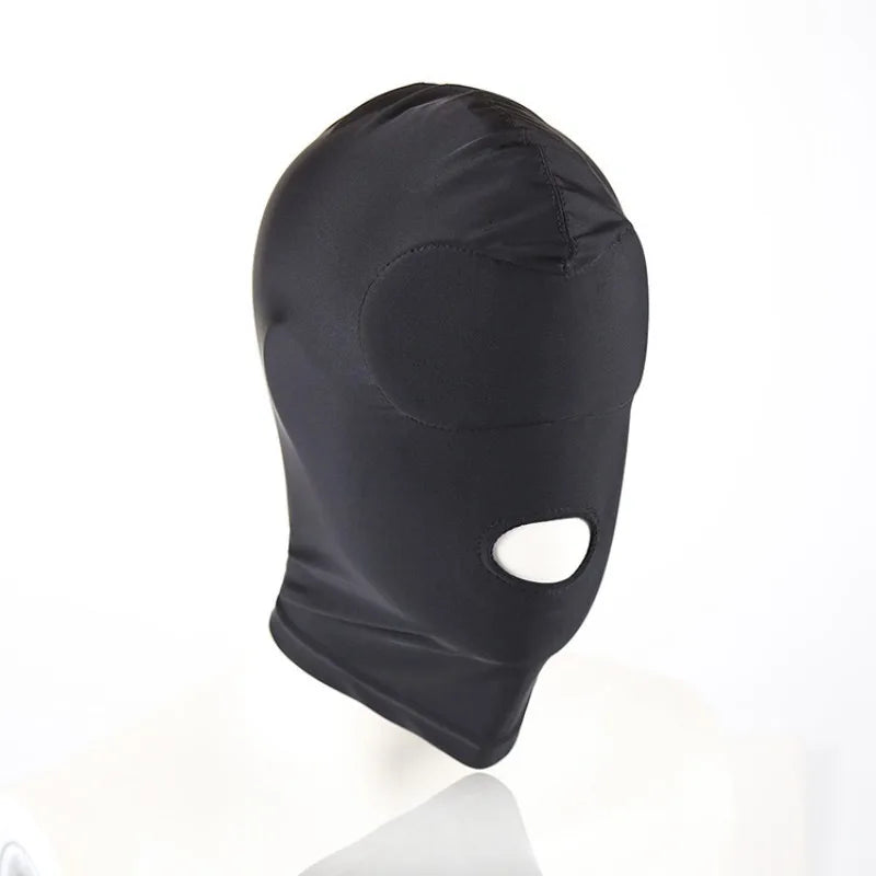Adult PU Leather Head Mask without eye holes