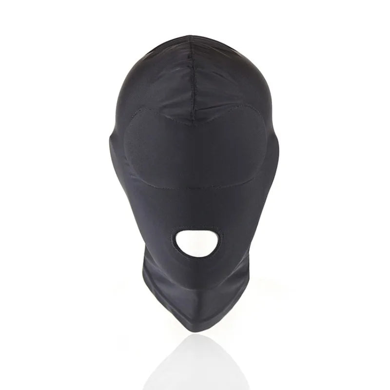 Adult PU Leather Head Mask without eye holes